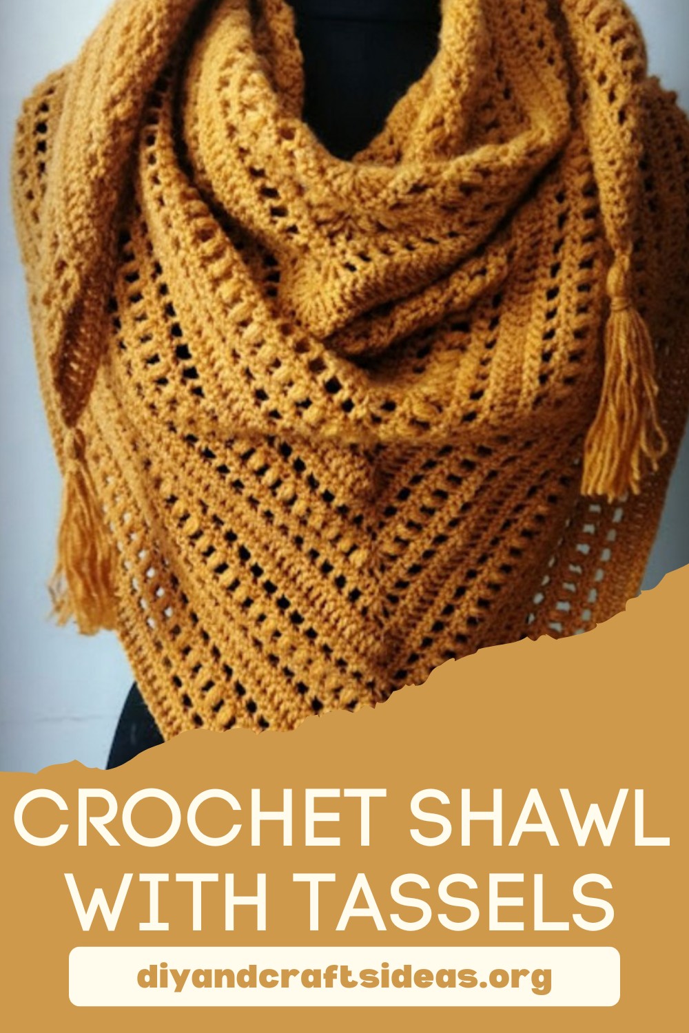 Crochet Harvest Shawl With Tassels