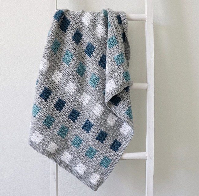 Even Squares Baby Blanket