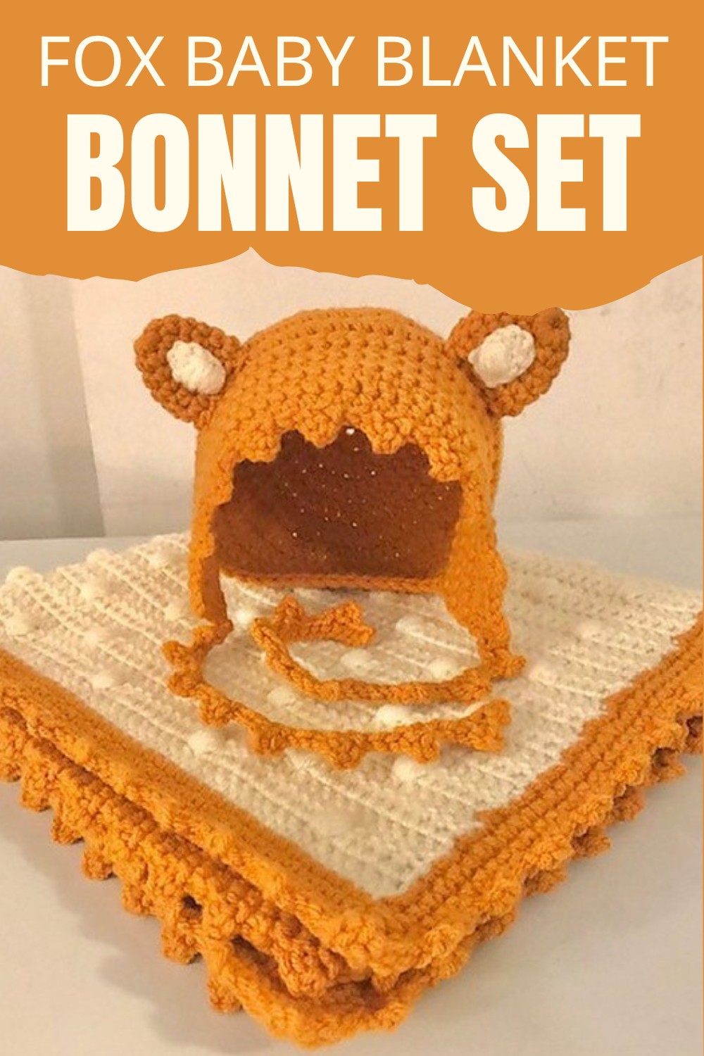 Fox Baby Blanket And Bonnet Set