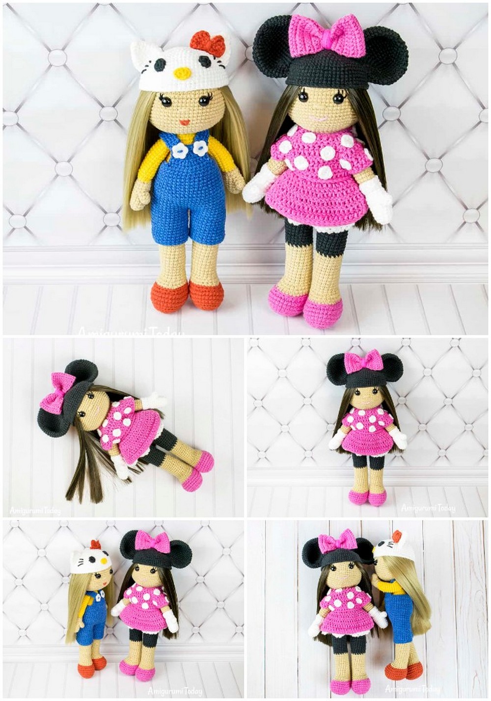 Minnie Mouse Costume Crochet Doll Free Amigurumi Pattern