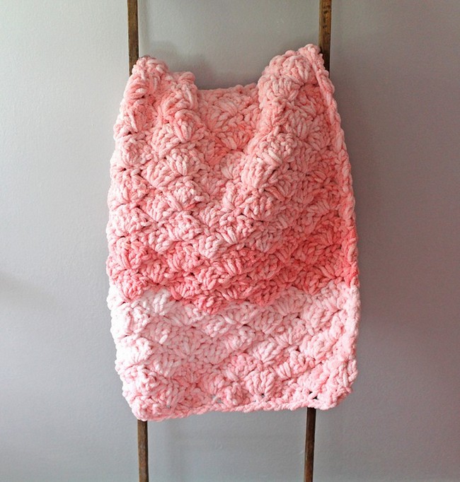 Pink Bubbles Baby Blanket