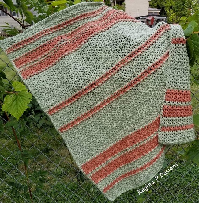 V With A Twist Baby Blanket